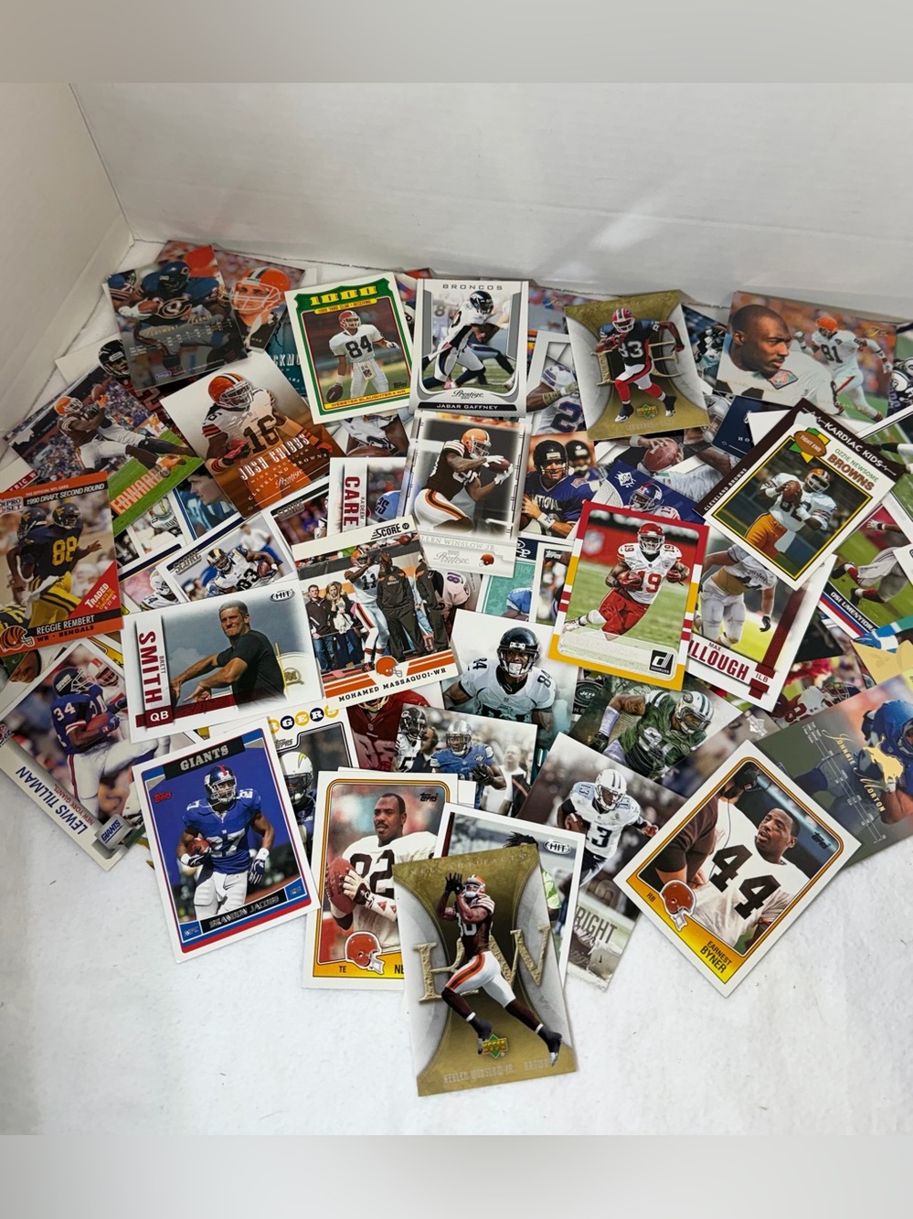 NFL Football Trading Cards Lot of 79 Mixed Teams, Players & Years